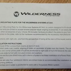 Wilderness ATAK Stern Mounting Plate